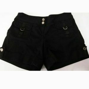 WHBM Black Cuffed Shorts